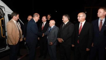 KKTC Cumhurbaşkanı Ersin Tatar Ordu-Giresun Havalimanı’nda Karşılandı