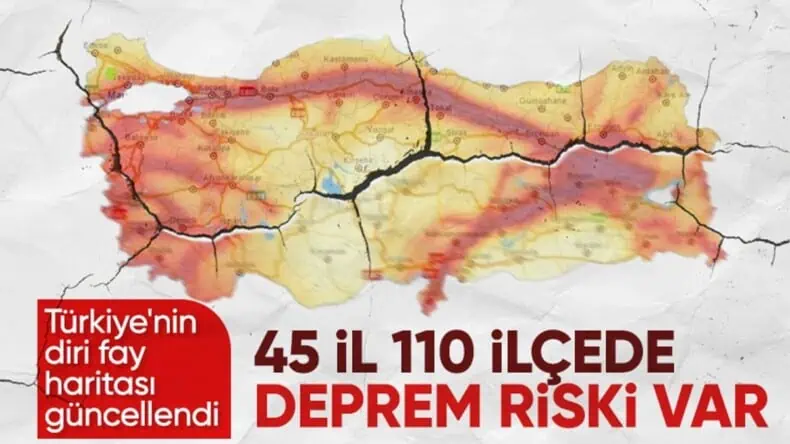 Türkiye’nin Fay Hattı Haritası Güncellendi! 45 İl ve 110 İlçede Risk ...