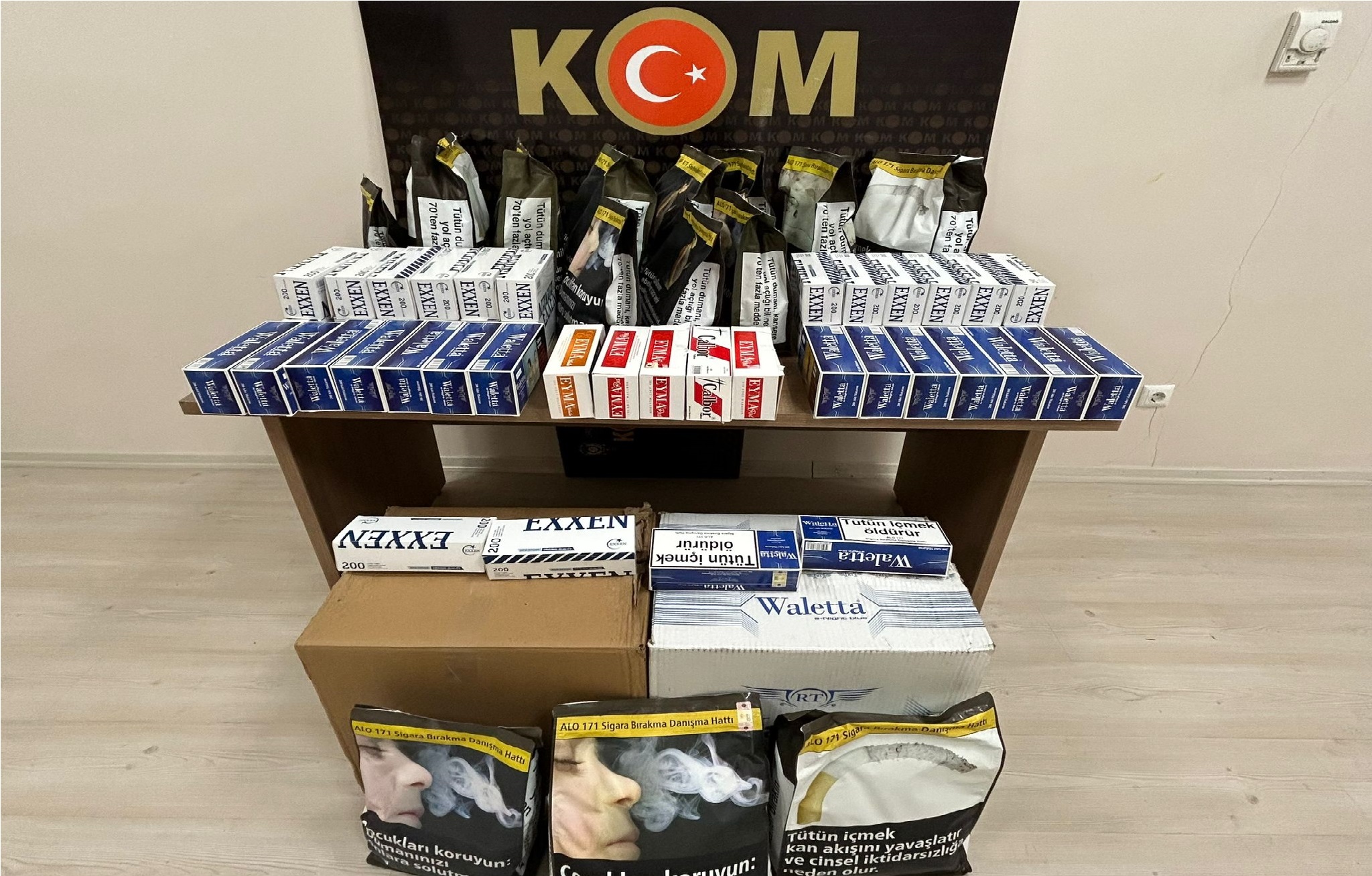 Kaçak Tütün Operasyonu: 1.000 Dal Makaron ve 12 Kilogram Tütün Ele Geçirildi